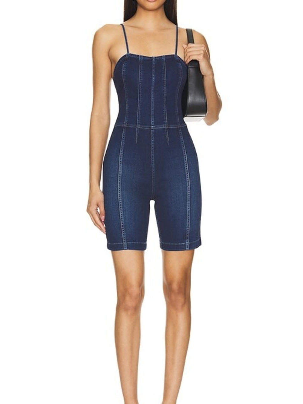 Free People x REVOLVE NWT Indigo Denim Capri Jumpsuit romper backless